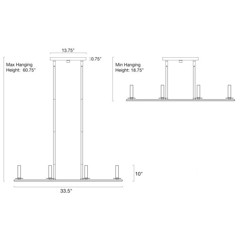 Maretti 6 - Light Kitchen Island Pendant