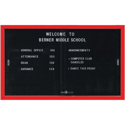 Directory Enclosed Wall Mounted Letter Board -  AARCO, SDC3660R