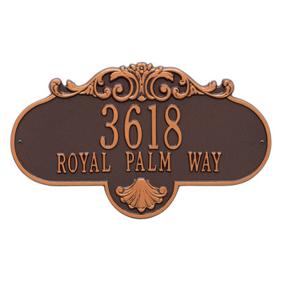 Rochelle 2-Line Wall Address Plaque