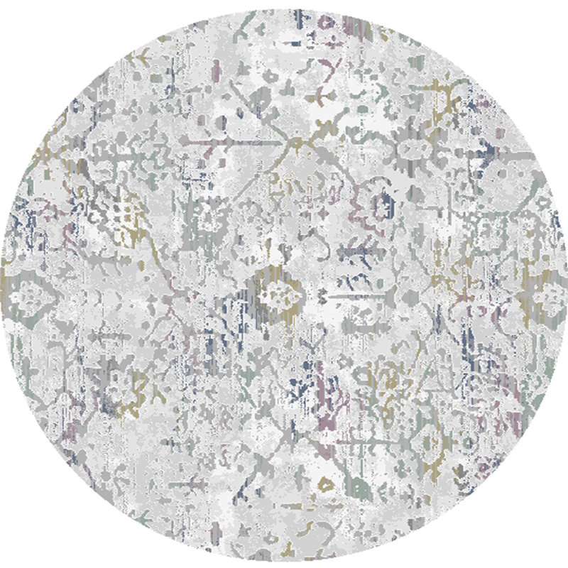 Floral Indoor Rug, Round 5'3"