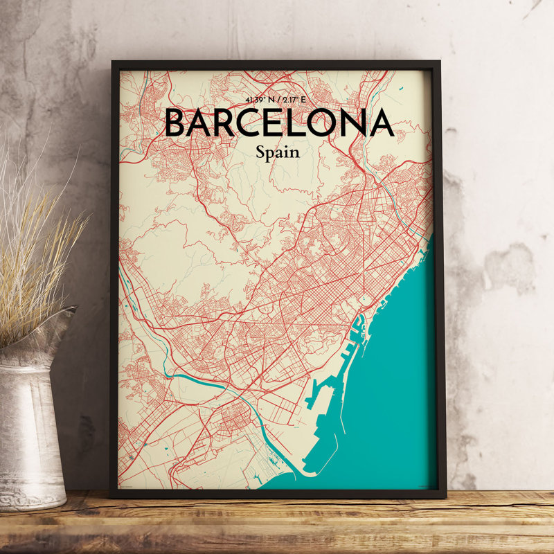 Barcelona - No Frame Print, 61 cm H x 45.7 cm W x 0.13 cm D