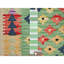 Tapis unique vert 2 pi x 3 pi Pleshette