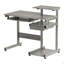 Bureau d'ordinateur complet, gris