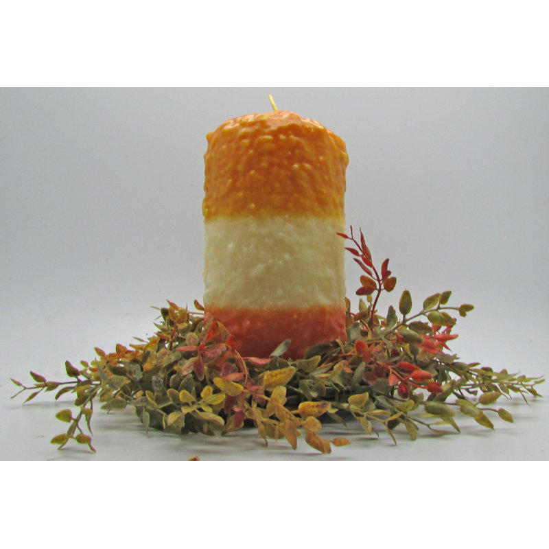 Candy Corn Scented Novelty Candle, Tall Fatty 6.5" H x 3.5" W x 3.5" D