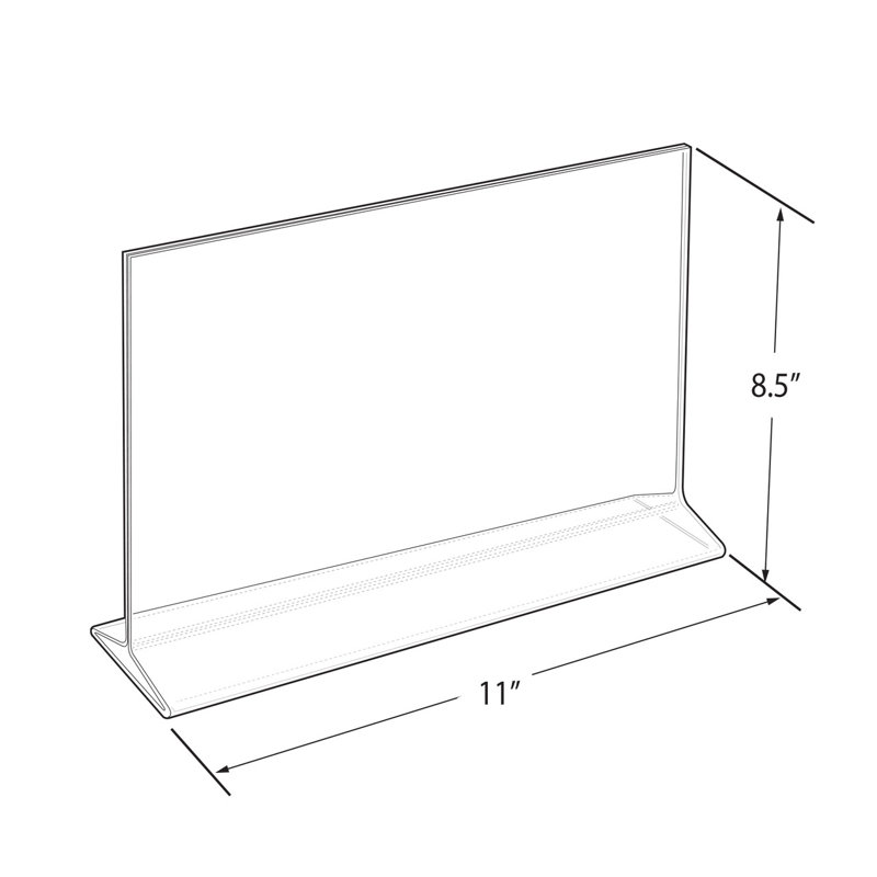 Top Loading Clear Acrylic T-Frame Sign Holder