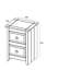 Irmtraud 36cm W Bedside Table