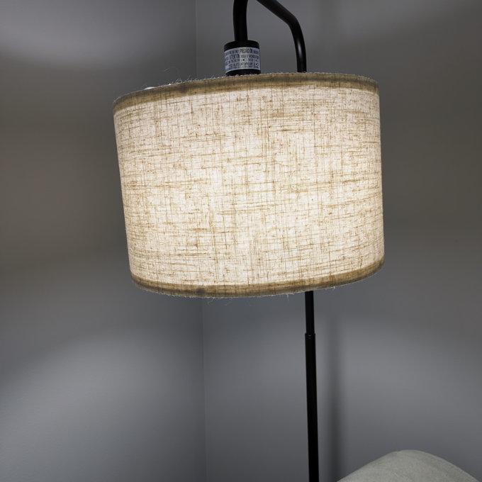 Ellingsworth 63'' Arched/Arc Floor Lamp with Dimmable Bulb and Remote Control - Gold