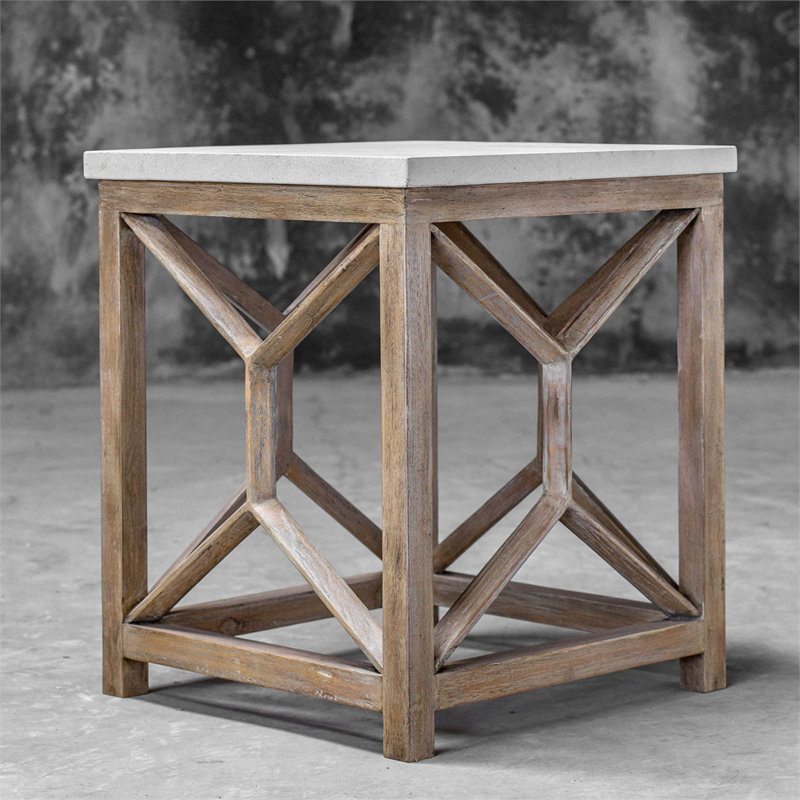 Charma Stone Top End Table