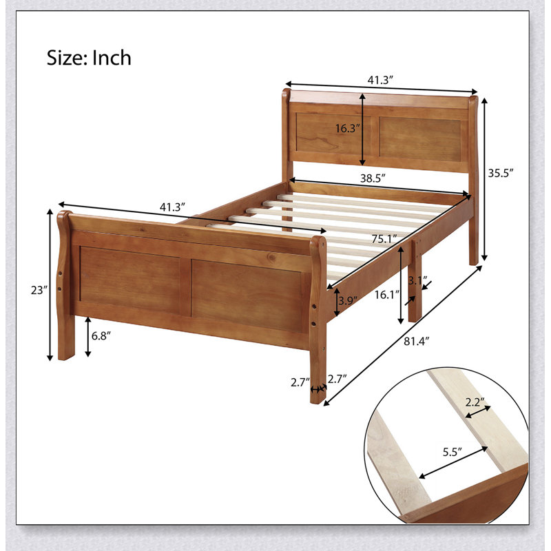 Lit plateforme Wood