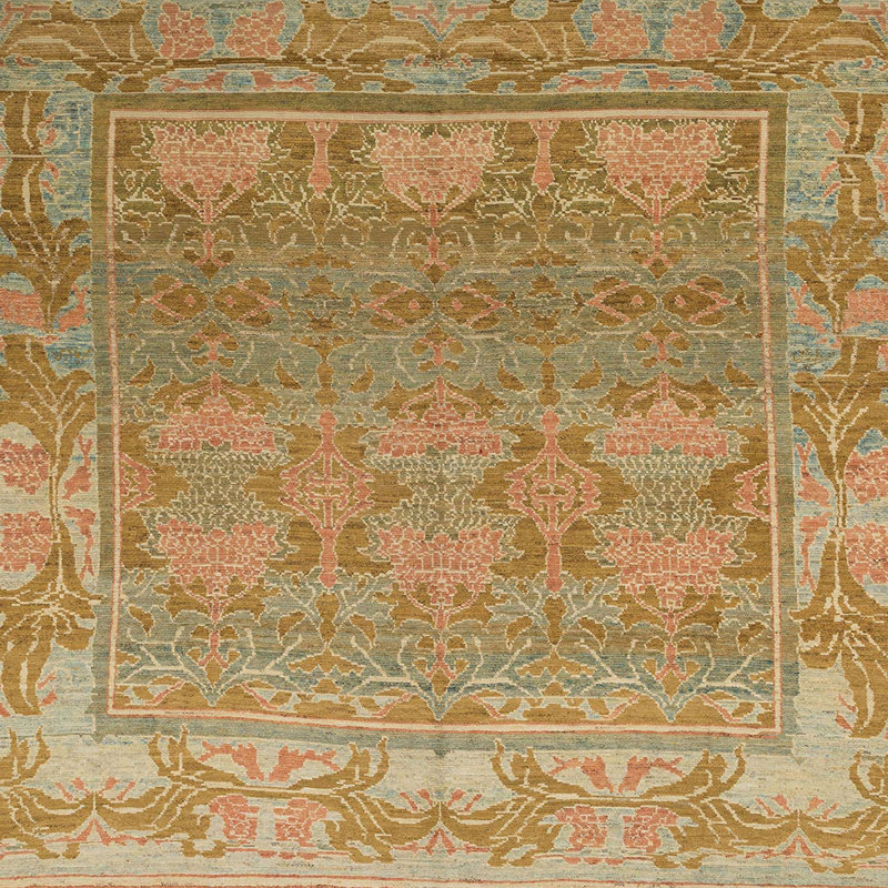 Tapis multicolore à motif abstrait Crisol, Carré 6 pi
