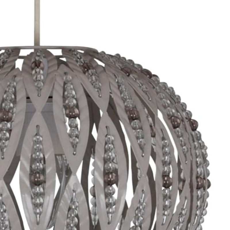 21cm H Metal Pendant Shade in Taupe