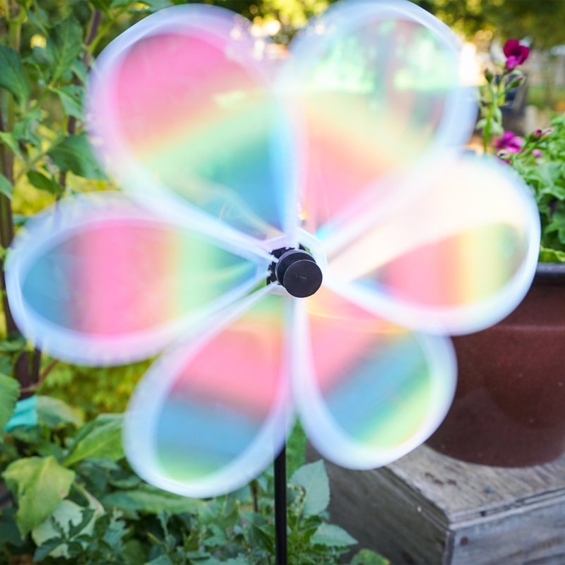 Rouleau de fleurs rayé irisé 13,5 pouces