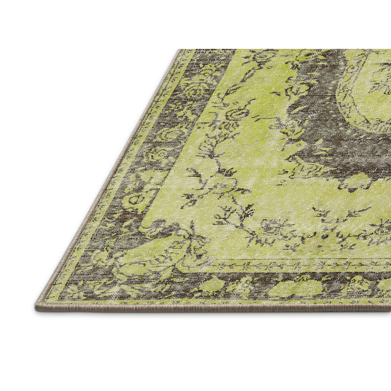 Tapis vert de style oriental, Rectangle 8 pi x 10 pi