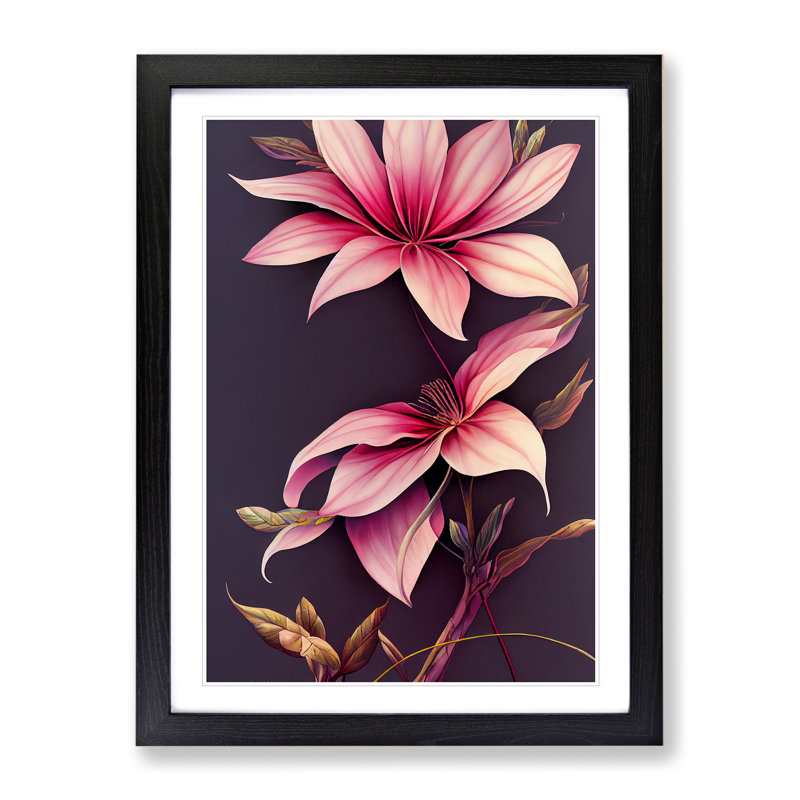XV1022-4612X The Spectacular Flowers - Single Picture Frame Print, 64cm H x 46cm W x 2cm D, Black