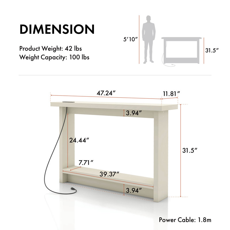 Stateburg 47.24'' Console Table