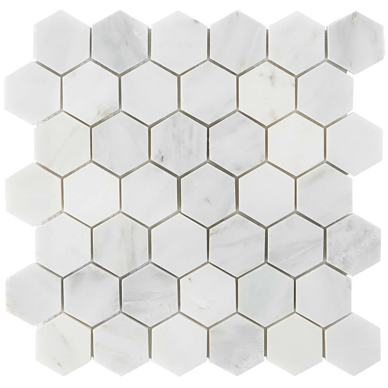 Asian Statuary Hexagon Marble Mosaics