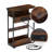 Narrow Nightstand, 3-Tier End Table With 2 USB Ports & Power Outlets For Small Spaces-1850338903