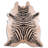 Custom Zebra on Beige Printed Cowhide-1978266789