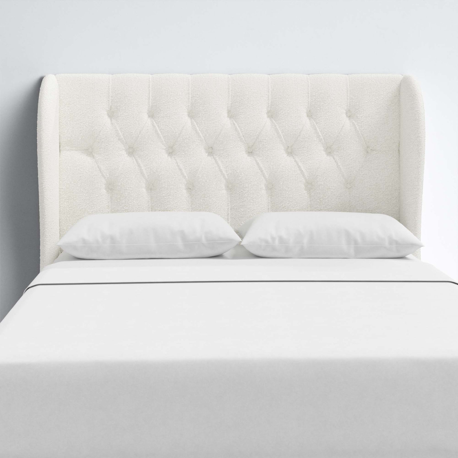 Tomey Upholstered Headboard, Full, Classic Snow Boucle