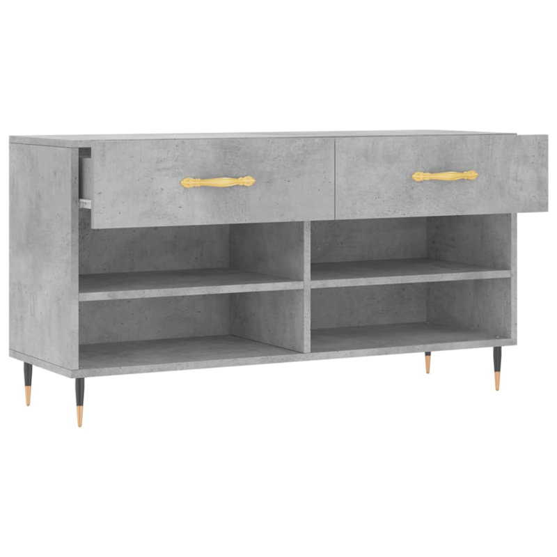 Mikesh Upholstered Bench, Concrete Grey