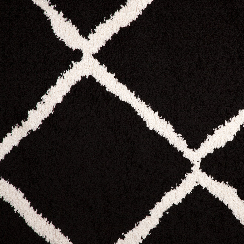 Tapis noir à motifs géométriques, Rectangle de 2 pi x 3 pi
