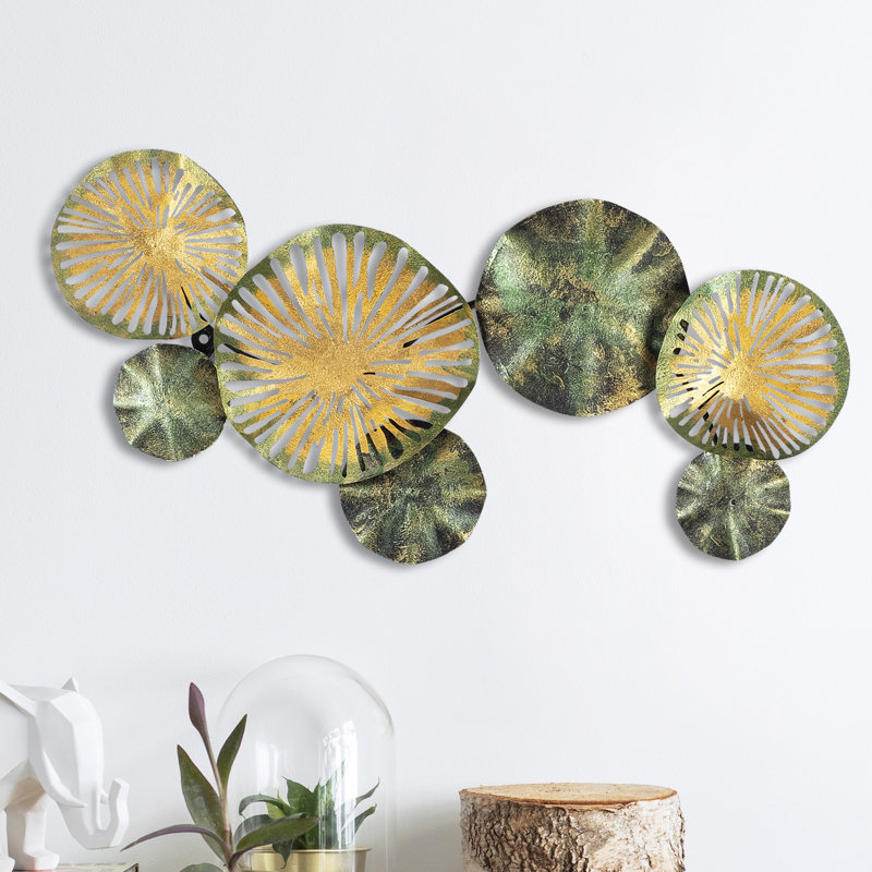 Hand-Painted Decorative Metal Wall Accessory, 29.1 x 15.0 x 2.0 inches | 100% Metal, Thickness: 0.06 inches | Unique Art Piece for Home Decor, Easy Wall Mounting, Color Variations for Personalized Style