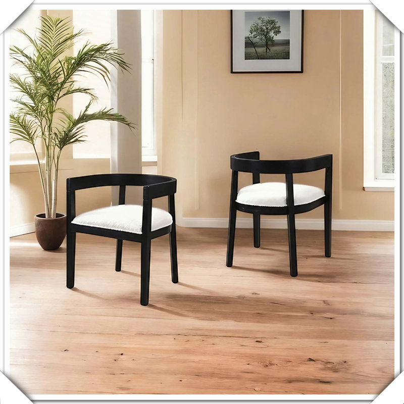 2-Piece Armrest Dining Chair Sturdy Comfortable Stylish Durable Practical Versatile