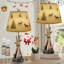 Ensemble de 2 lampes de chevet rustiques Deer Antler