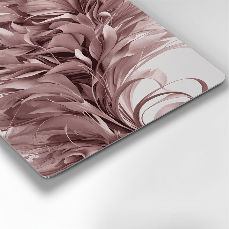 "Abstract Florals 99", art mural en métal brun, H 11 po x l 14 po