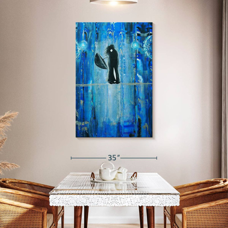 Kelan Sapphire Rain Romance, 48" H x 32" W