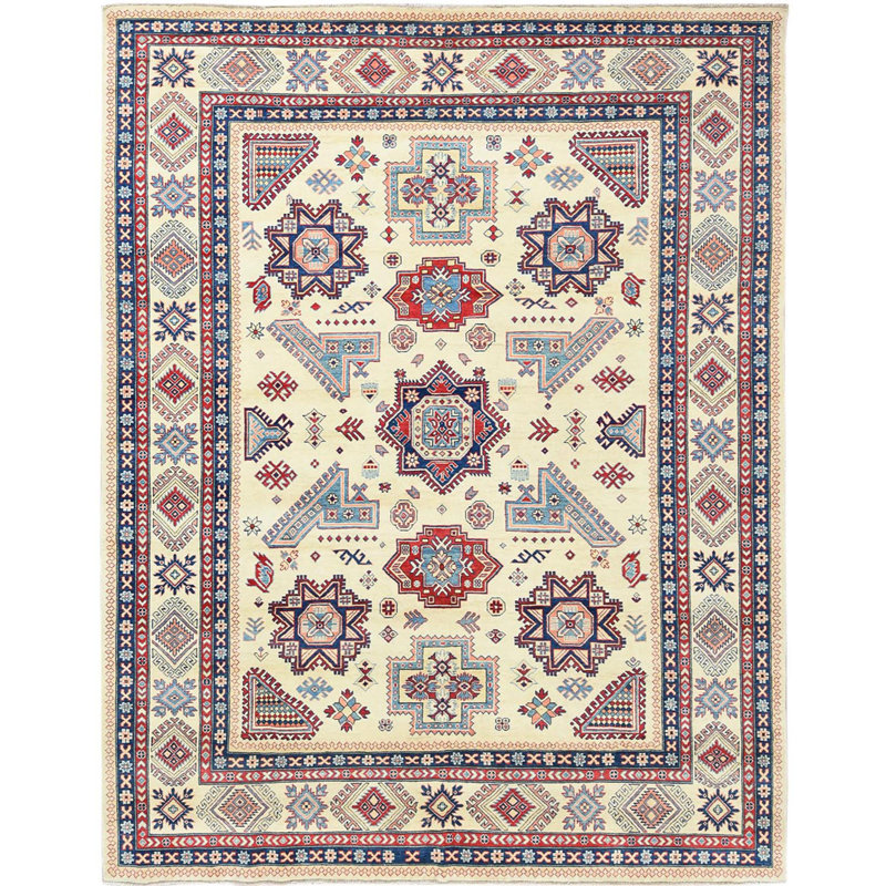 Tapis ivoire noué à la main nouvel âge 9 pi 1 po x 11 pi 7 po Katiuscia