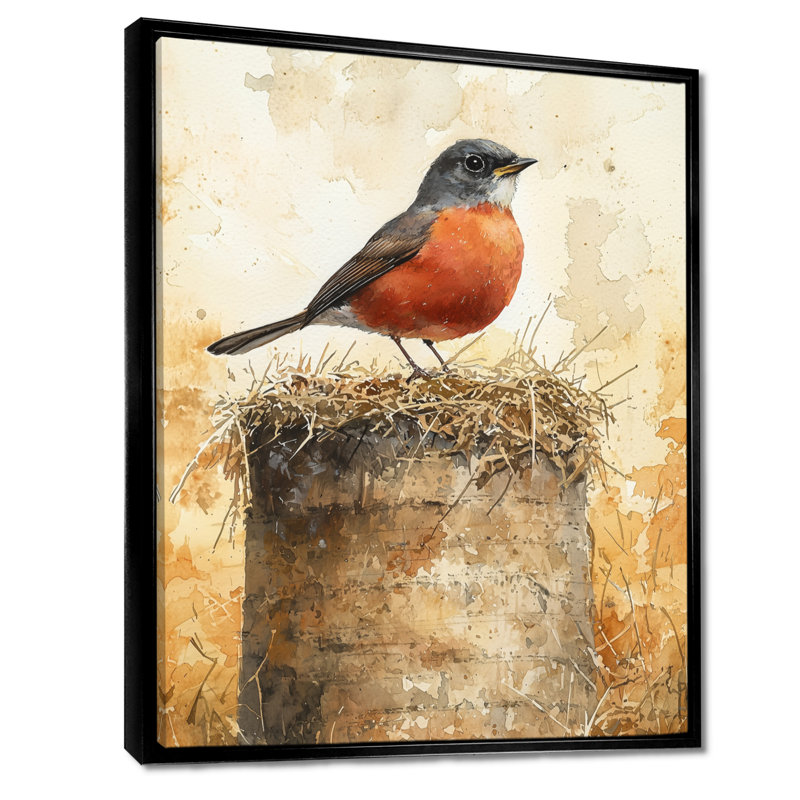 Banas - Animals Canvas Wall Art, Noir, Impression encadrée flottante, H 20 po x l 12 po