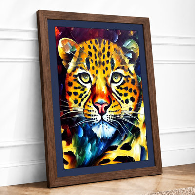 Leopard Gaze Modern 1 Piece Single Picture Frame Wall Art
