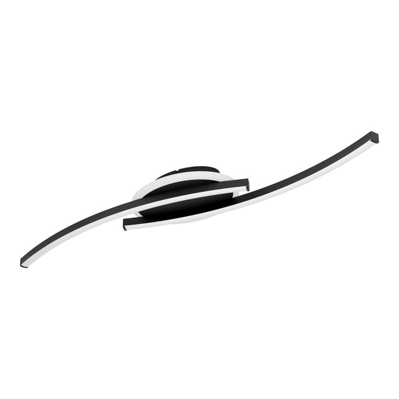 Hegg Plastic LED Semi Flush Mount, Matte Black
