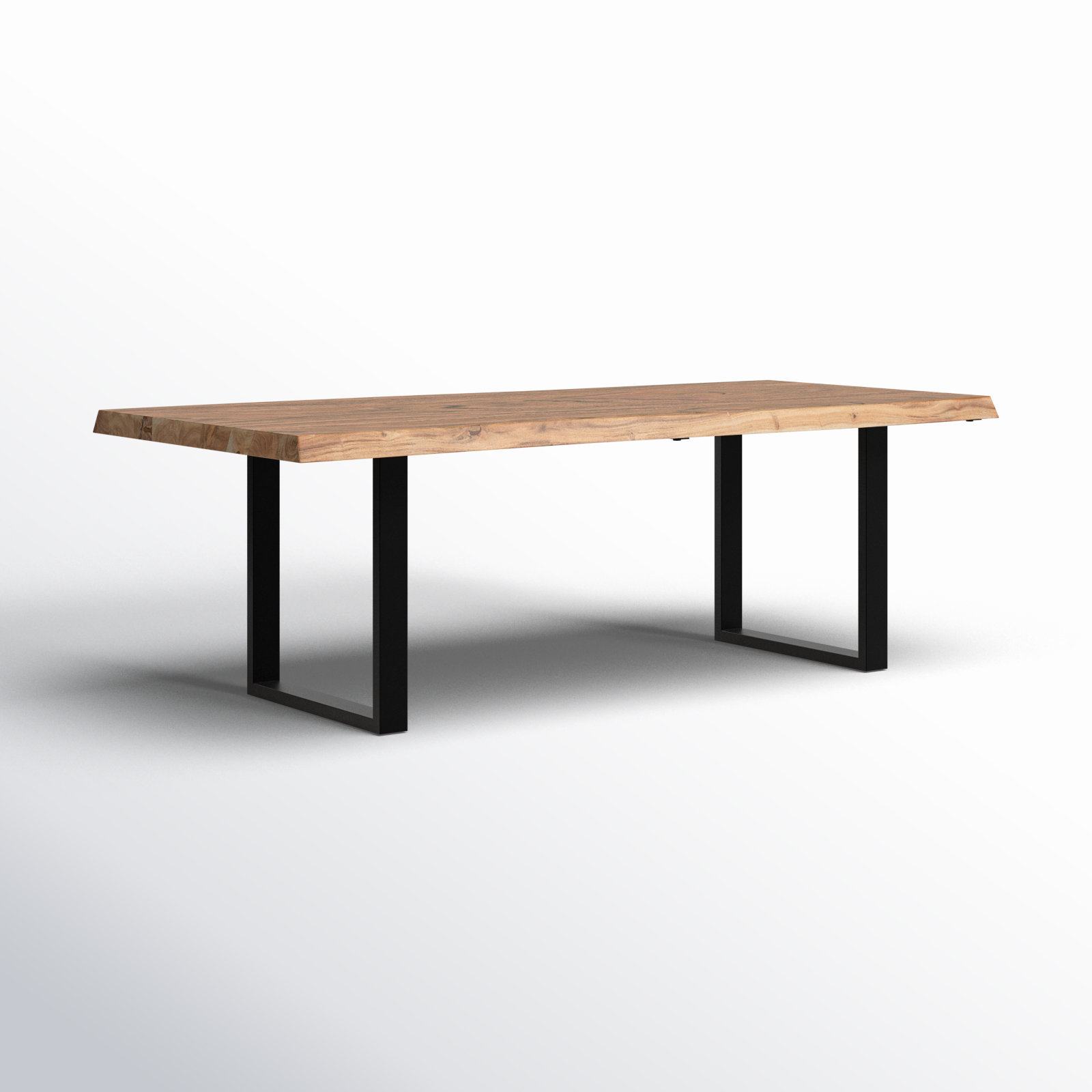 Colin Acacia Dining Table, 29.75"H x 79"L x 40"W, Black, Teak