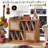 Large Boho Record Player Stand With Rattan Vinyl Storage For 450 Albums, Media Cabinet-1513383290