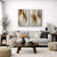 «Vertical Earth Tone», impression abstraite sur toile encadrée, impression sur toile encadrée-397653380-397653400