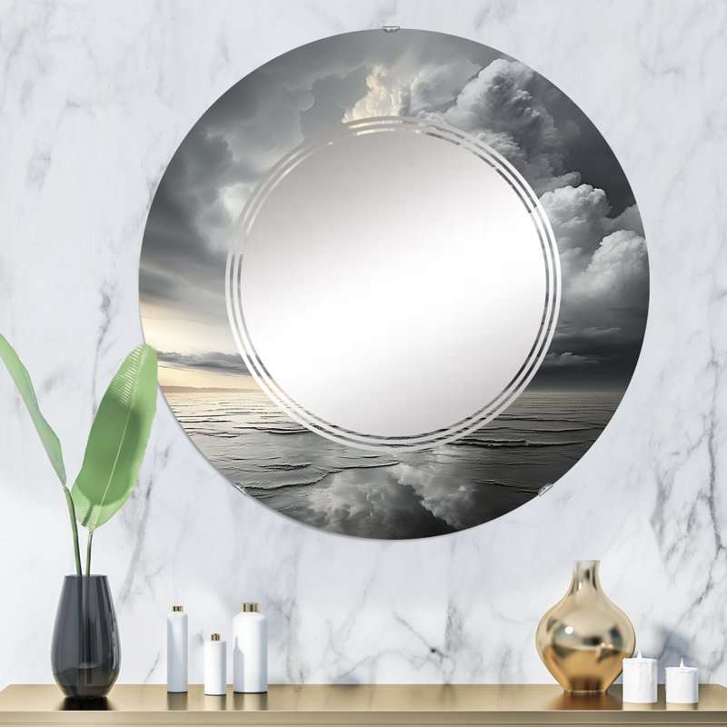 Miroir mural Det, 32 po x 32 po