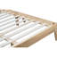 Grand lit avec tête de lit sophistiquée et guide d'assemblage facile en bois d'hévéa - Rangement spacieux
