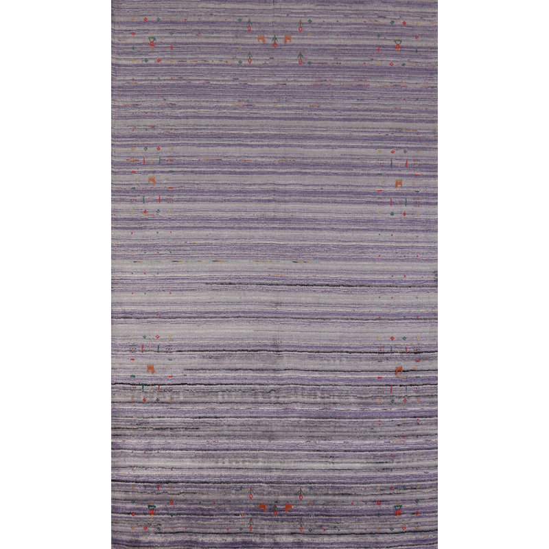 Tapis mauve à motif de lavande Gabbeh