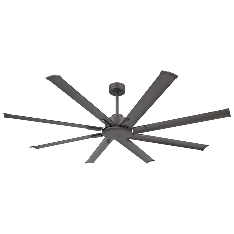 Ventilateur de plafond intérieur sans lumière, avec télécommande, Gris anthracite, 72"