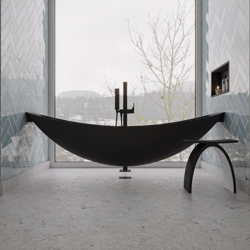 78.75'' x 33.5'' Soaking Fiberglass Bathtub