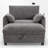 Upholstered Accent Armchair With Storage Ottoman-1890609193
