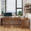 Bureau en coin en L en bois massif-124591932-124591931