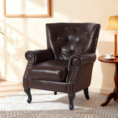 Diavion 24"W Faux Leather Wingback Chair