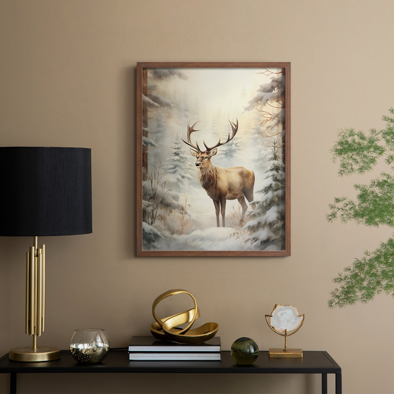 «Christmas Holiday Art», reproduction encadrée DCXC, Walnut, H 15 po x l 12 po