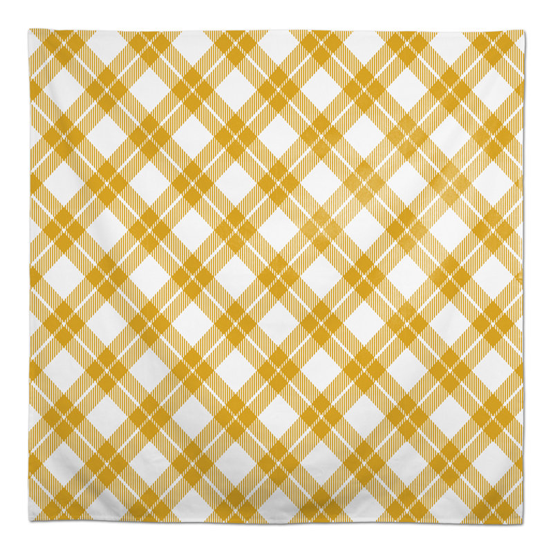 Abdul-Hafiz Plaid Square Tablecloth, Yellow