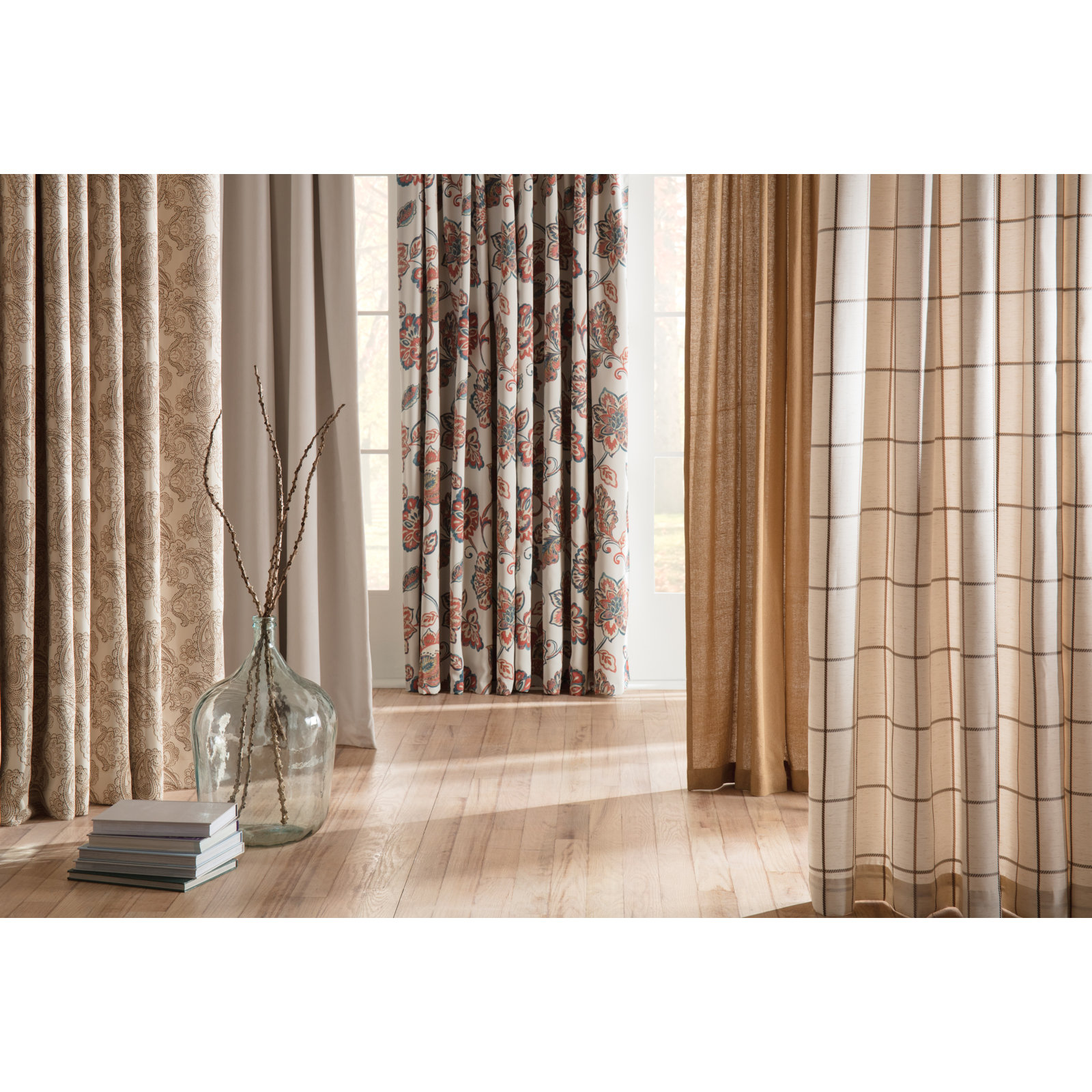 Willingford Blackout Curtain Panel Set, Brown, 52"W x 96"L