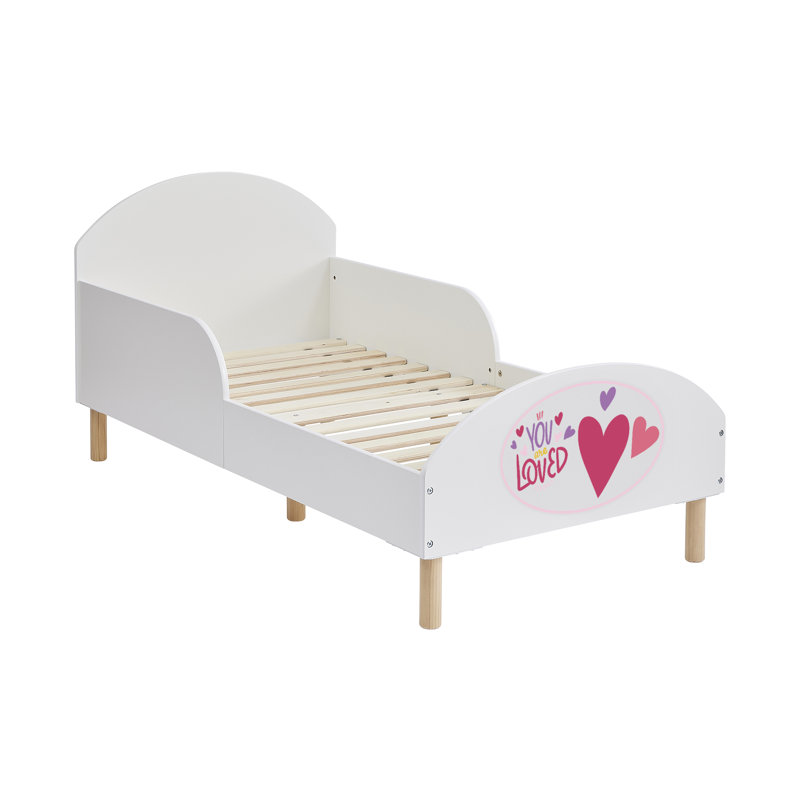 Kids White Toddler Bed – You Are Loved