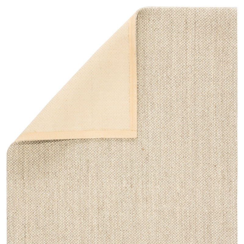 Jaipur Living Naples Natural Solid White/ Taupe Runner Rug (3'X12'), Runner 3' x 12'